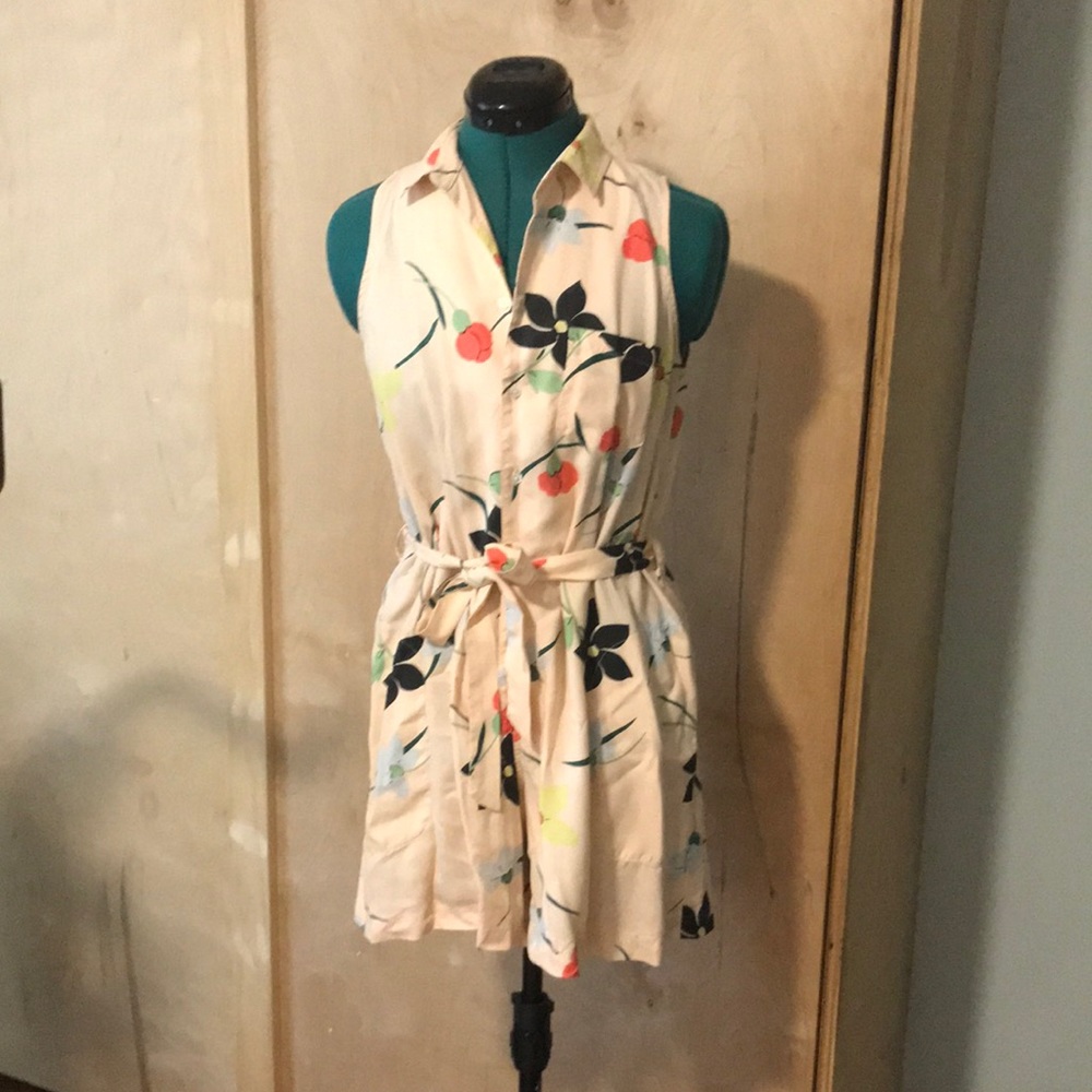 Steven Alan blush/large floral Romper